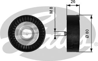 Gates T36367 - Ролик, поликлиновый ремень www.autospares.lv