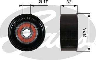 Gates T36253 - Pulley, v-ribbed belt www.autospares.lv