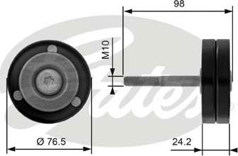 Gates T36232 - Pulley, v-ribbed belt www.autospares.lv