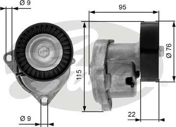 Gates T38448 - Siksnas spriegotājs, Ķīļsiksna www.autospares.lv