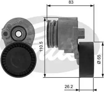 Gates T38469 - Натяжитель, поликлиновый ремень www.autospares.lv