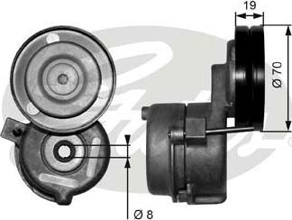 Gates T38558 - Siksnas spriegotājs, Ķīļsiksna www.autospares.lv