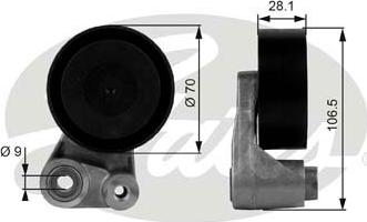 Gates T38066 - Siksnas spriegotājs, Ķīļsiksna autospares.lv