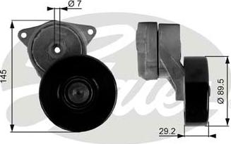 Gates T38169 - Belt Tensioner, v-ribbed belt www.autospares.lv