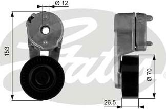 Gates T38163 - Siksnas spriegotājs, Ķīļsiksna www.autospares.lv