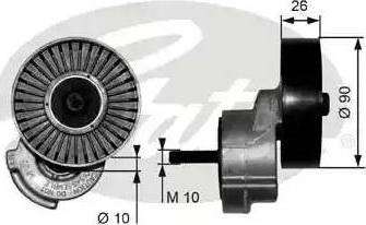 Gates T38122 - Siksnas spriegotājs, Ķīļsiksna www.autospares.lv