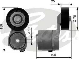 Gates T38369 - Belt Tensioner, v-ribbed belt www.autospares.lv