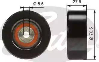 Gates T38372 - Pulley, v-ribbed belt www.autospares.lv