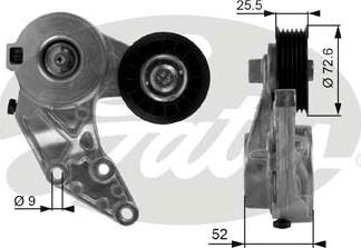 Gates T38377 - Belt Tensioner, v-ribbed belt www.autospares.lv