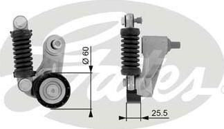 Gates T38240 - Натяжитель, поликлиновый ремень www.autospares.lv