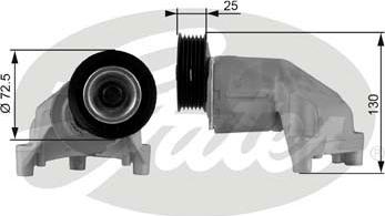 Gates T38272 - Belt Tensioner, v-ribbed belt www.autospares.lv