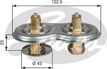 Gates TH52180/87G1 - Termostats, Dzesēšanas šķidrums www.autospares.lv