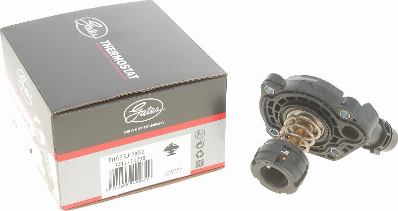 Gates TH655103G1 - Coolant thermostat / housing www.autospares.lv