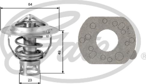 Gates TH04077G1 - Термостат охлаждающей жидкости / корпус www.autospares.lv