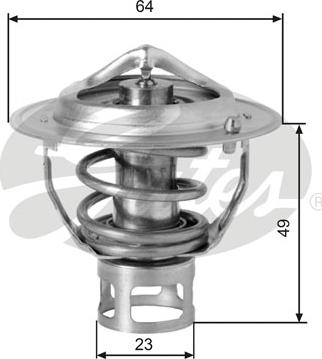 Gates TH04077 - Термостат охлаждающей жидкости / корпус www.autospares.lv