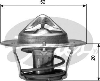 Gates TH04191G1 - Coolant thermostat / housing www.autospares.lv