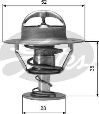 Gates TH04382G1 - Термостат охлаждающей жидкости / корпус www.autospares.lv