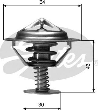 Gates TH05982G1 - Термостат охлаждающей жидкости / корпус www.autospares.lv