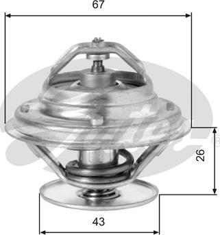 Gates TH05586G1 - Coolant thermostat / housing www.autospares.lv