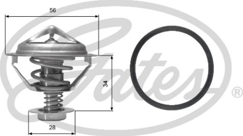 Gates TH05682G1 - Termostats, Dzesēšanas šķidrums autospares.lv