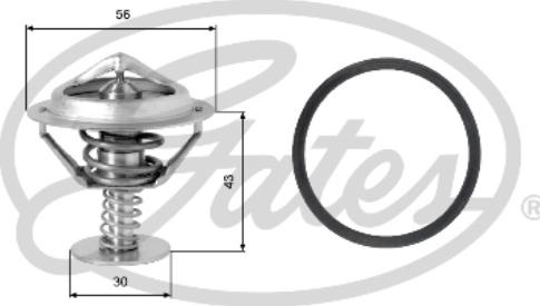 Gates TH05377G1 - Термостат охлаждающей жидкости / корпус www.autospares.lv