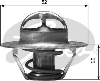 Gates TH00591G1 - Termostats, Dzesēšanas šķidrums autospares.lv