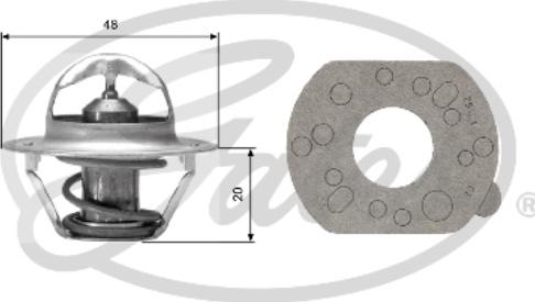 Gates TH00382G1 - Термостат охлаждающей жидкости / корпус www.autospares.lv