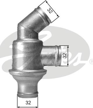 Gates TH01782 - Coolant thermostat / housing www.autospares.lv