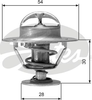 Gates TH02491G1 - Термостат охлаждающей жидкости / корпус www.autospares.lv