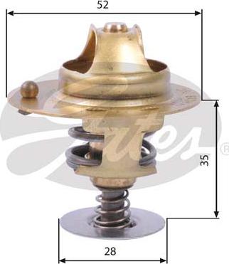 Gates TH14178G2 - Coolant thermostat / housing www.autospares.lv