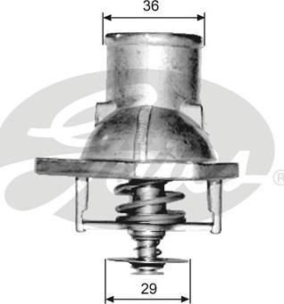 Gates TH15182G1 - Термостат охлаждающей жидкости / корпус www.autospares.lv