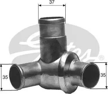 Gates TH11987 - Coolant thermostat / housing www.autospares.lv