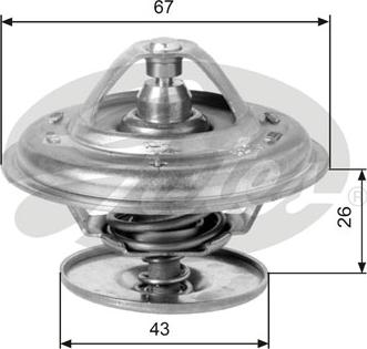 Gates TH11886G1 - Термостат охлаждающей жидкости / корпус www.autospares.lv