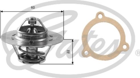 Gates TH12480G1 - Coolant thermostat / housing www.autospares.lv