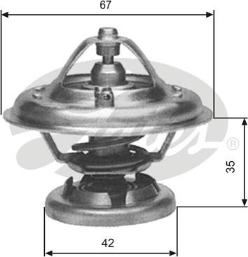 Gates TH12680G1 - Termostats, Dzesēšanas šķidrums autospares.lv