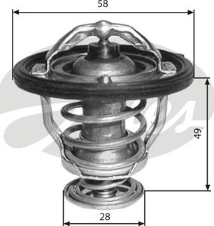 Gates TH33682G1 - Термостат охлаждающей жидкости / корпус www.autospares.lv