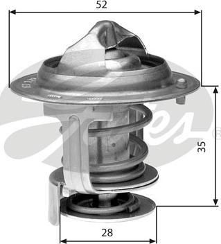 Gates TH29478G1 - Coolant thermostat / housing www.autospares.lv