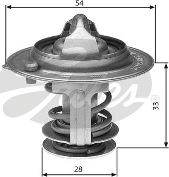 Gates TH29882G1 - Термостат охлаждающей жидкости / корпус www.autospares.lv