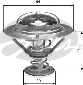 Gates TH27078G1 - Термостат охлаждающей жидкости / корпус www.autospares.lv