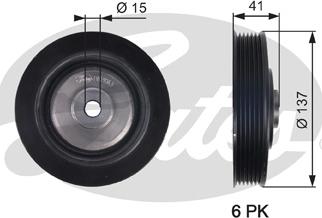 Gates TVD1043 - Piedziņas skriemelis, Kloķvārpsta www.autospares.lv