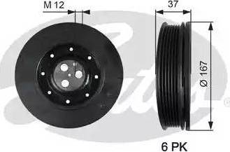 Gates TVD1060 - Piedziņas skriemelis, Kloķvārpsta www.autospares.lv