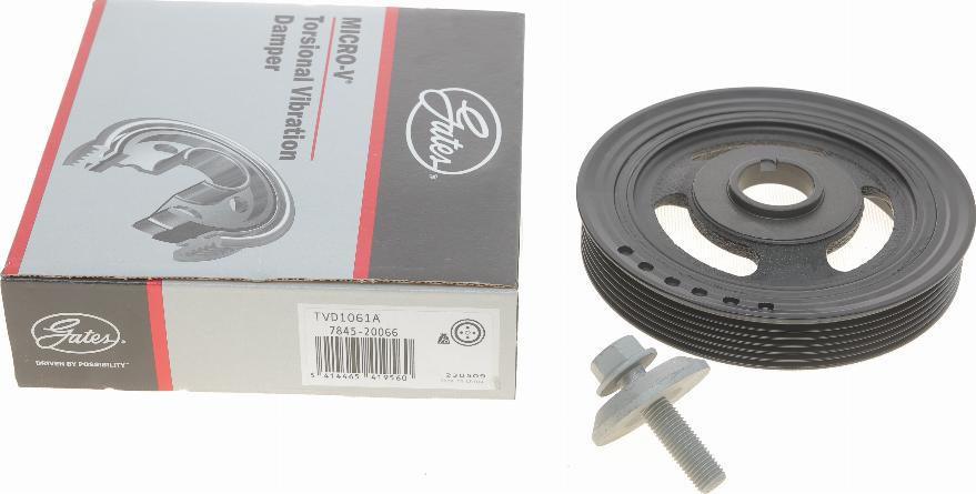 Gates TVD1061A - Шкив коленчатого вала www.autospares.lv