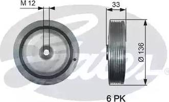 Gates TVD1008 - Piedziņas skriemelis, Kloķvārpsta autospares.lv