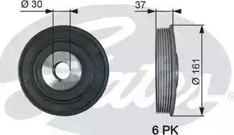 Gates TVD1002 - Шкив коленчатого вала www.autospares.lv