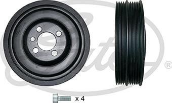 Gates TVD1018A - Шкив коленчатого вала www.autospares.lv