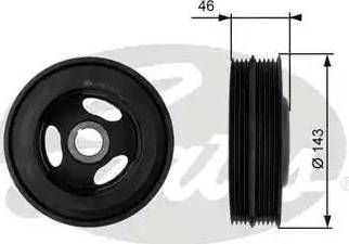 Gates TVD1018 - Piedziņas skriemelis, Kloķvārpsta autospares.lv