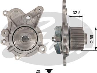 Gates WP0096 - Ūdenssūknis www.autospares.lv