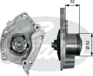 Gates WP0093 - Water Pump www.autospares.lv