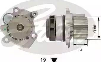 Gates WP0043 - Water Pump www.autospares.lv