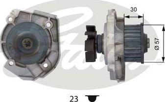 Gates WP0054 - Water Pump www.autospares.lv